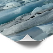 Iceland Iceberg Lagoon and Snowy Mountains Arctic Perfect Poster (Hoek)