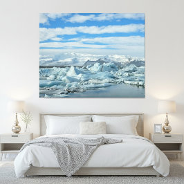 Iceland Iceberg Lagoon and Snowy Mountains Arctic Perfect Poster