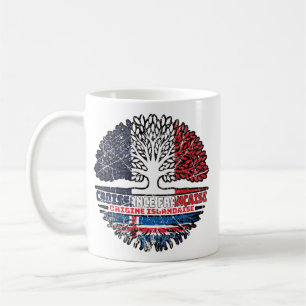 Iceland Icelandic French France Tree Roots Flag Koffiemok