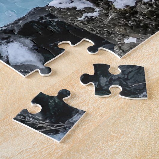 Iceland Jigsaw Puzzle - Barnafoss waterfall Legpuzzel (Zijkant)