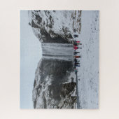 Iceland Jigsaw Puzzle - Skogafoss waterfall Winter Legpuzzel (Verticaal)
