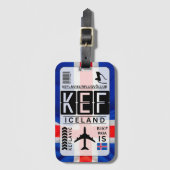 Iceland Keflavic KEF Airport Bagagelabel (Voorkant (verticaal))