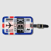 Iceland Keflavic KEF Airport Bagagelabel (Voorkant (horizontaal))