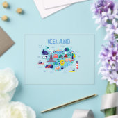 Iceland map acryl uitnodigingen (Insitu (Huwelijk))