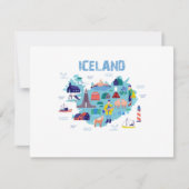 Iceland map RSVP kaartje (Voorkant)