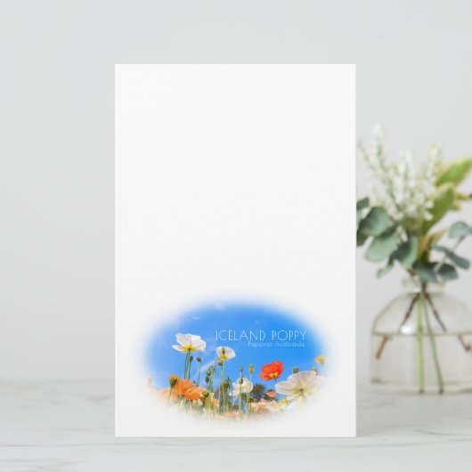 Iceland Poppy Briefpapier (Staand voorkant)
