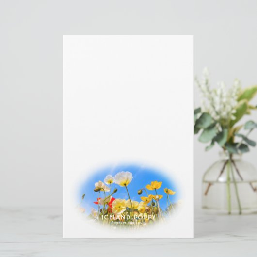 Iceland Poppy Briefpapier (Staand voorkant)