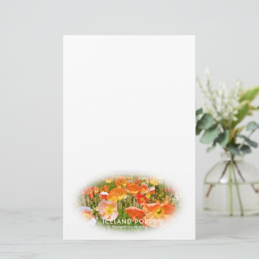 Iceland Poppy Briefpapier (Staand voorkant)