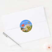 Iceland Poppy Ronde Sticker (Envelop)