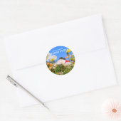 Iceland Poppy Ronde Sticker (Envelop)