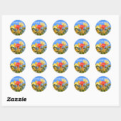 Iceland Poppy Ronde Sticker (Vel)