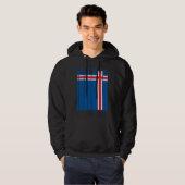 Iceland Vintage Icelandic Flag Vacation Hoodie (Voorkant volledig)