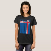 Iceland Vintage Icelandic Flag Vacation T-shirt (Voorkant volledig)
