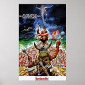 ICELANDIC AIRLINES Vikings Low Fare Europe Retro Poster (Voorkant)