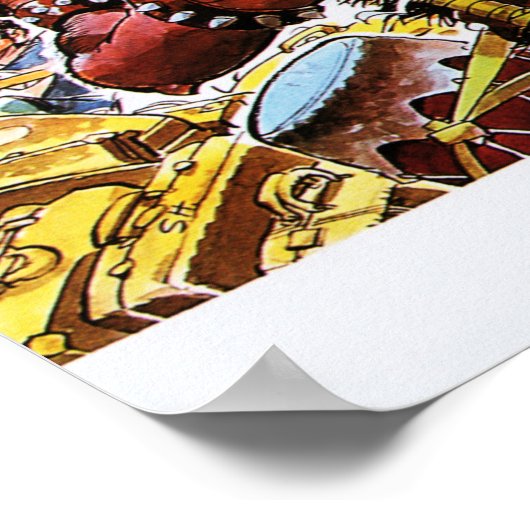 ICELANDIC AIRLINES Vikings Low Fare Europe Retro Poster (Hoek)