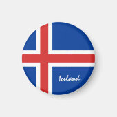 Icelandic flag & Iceland - travel/fans Magneet (Voorkant)