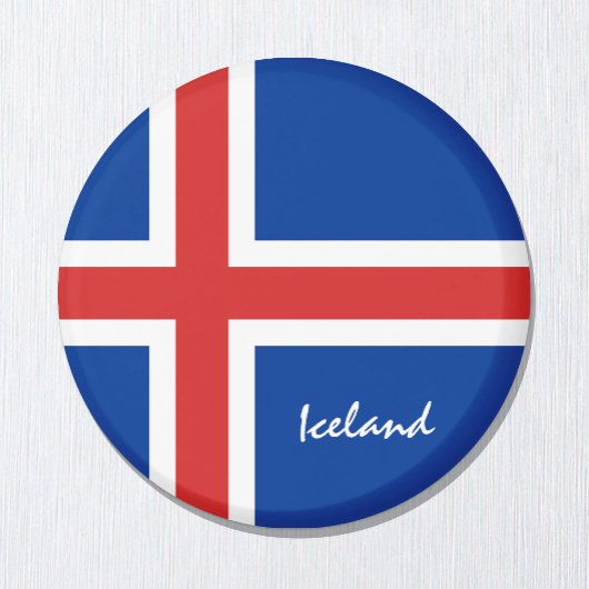 Icelandic flag & Iceland - travel/fans Magneet