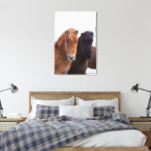 Icelandic Horse during winter on Iceland Canvas Afdruk (Insitu (Slaapkamer))