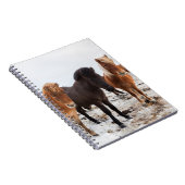 Icelandic Horse during winter on Iceland Notitieboek (Rechterzijde)