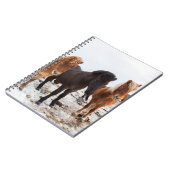 Icelandic Horse during winter on Iceland Notitieboek (Linkerzijde)