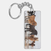 Icelandic Horse during winter on Iceland Sleutelhanger (Voorkant Links)