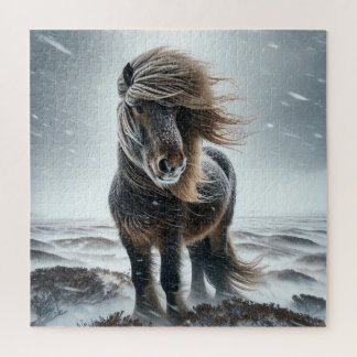 Icelandic Horse In its Element Jigsaw Puzzle Legpuzzel