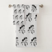 Icelandic horse in motion bad handdoek (Insitu)