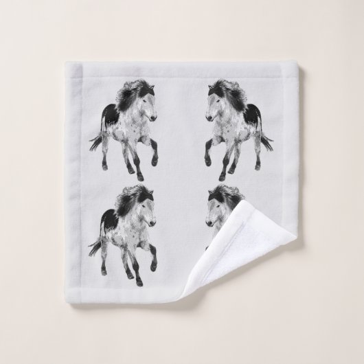 Icelandic horse in motion bad handdoek (Wasdoekje)