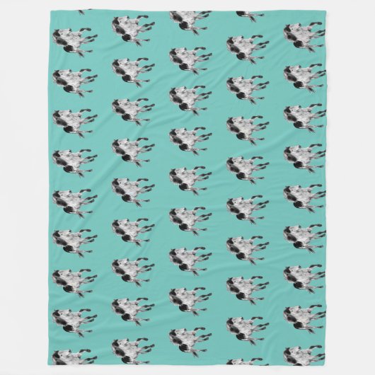 Icelandic horse in motion fleece deken (Voorkant)