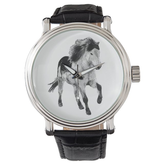 Icelandic horse in motion horloge (Voorkant)