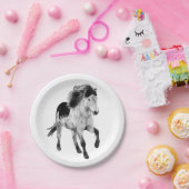 Icelandic horse in motion papieren bordje (Feest)