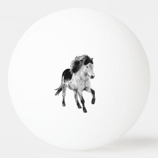 Icelandic horse in motion pingpongbal (Voorkant)