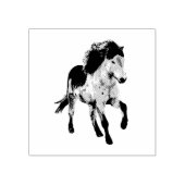 Icelandic horse in motion rubberstempel (Afrduk)
