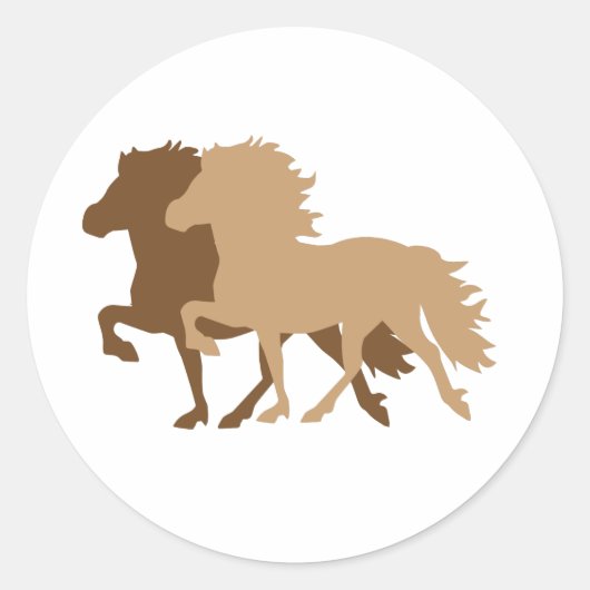 Icelandic Horse Ronde Sticker (Voorkant)