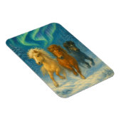 Icelandic Horses Northern Lights Magnet Magneet (Rechterzijde)
