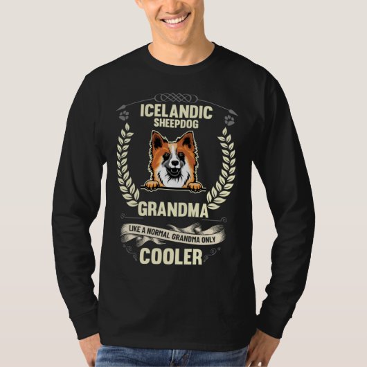 Icelandic Sheepdog Grandma Like A Normal Grandma O T-shirt (Voorkant)
