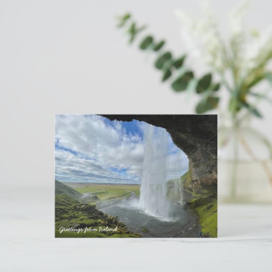 Icelandic waterfall postcard briefkaart (Staand voorkant)