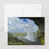 Icelandic waterfall postcard briefkaart (Voorkant / Achterkant)