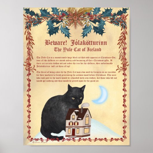 ICELANDIC YULE CAT Legend of Jólakötturinn Poster (Voorkant)