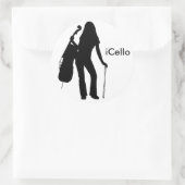 iCello-Sticker Ronde Sticker (Tas)