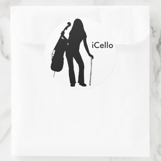 iCello-Sticker Ronde Sticker (Tas)