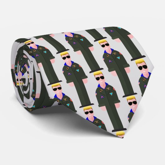 Iceman – 80s Icon Pattern Tie Stropdas (Opgerold)