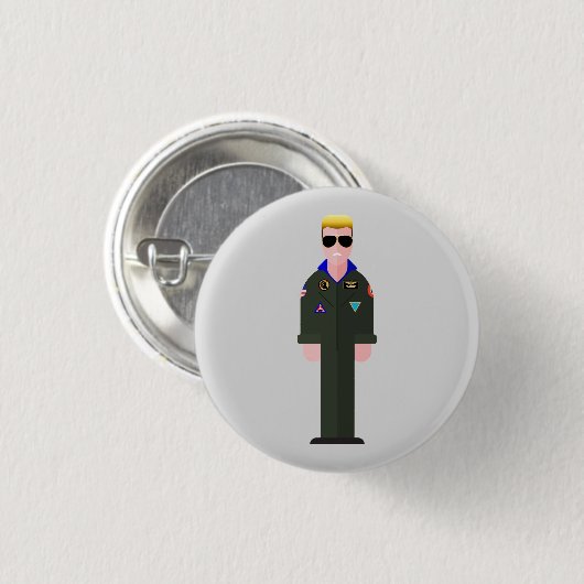 Iceman – 80s Movie Icon Button (Voorkant /achterkant)