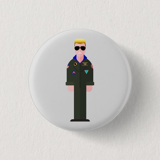 Iceman – 80s Movie Icon Button (Voorkant)