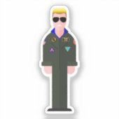 Iceman – 80s Movie Icon Sticker (Voorkant)