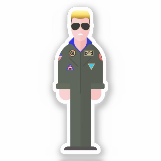 Iceman – 80s Movie Icon Sticker (Voorkant)