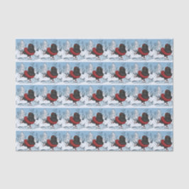 Iceskating Newfoundland Puppy Winter Wonderland Tissuepapier