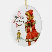 Iceskerend kind keramisch ornament (Rechts)