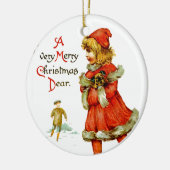 Iceskerend kind keramisch ornament (Links)