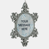 IceSnowflakes ingelijst gepersonaliseerde decorati Tin Sneeuwvlok Ornament (Links)
